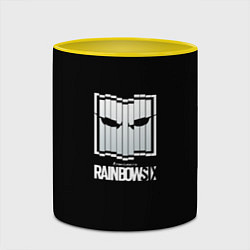 Кружка 3D Rainbow six stells, цвет: 3D-белый + желтый — фото 2