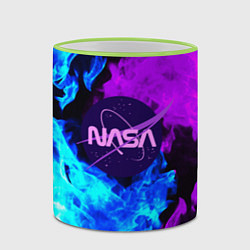 Кружка 3D NASA neon flame, цвет: 3D-светло-зеленый кант — фото 2