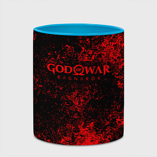 Кружка цветная God of war ragnar blood / 3D-Белый + небесно-голубой – фото 2