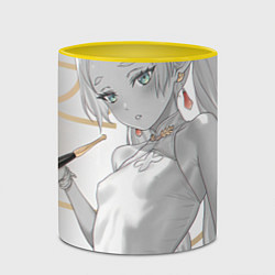 Кружка 3D Frieren Sexy, цвет: 3D-белый + желтый — фото 2