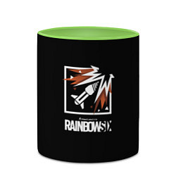 Кружка 3D Rainbow six action game, цвет: 3D-белый + светло-зеленый — фото 2