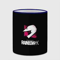 Кружка 3D Rainbow six шутер гейм стиль, цвет: 3D-синий кант — фото 2