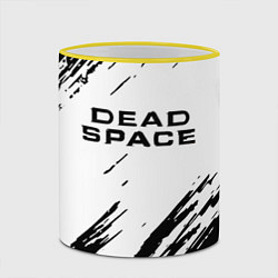 Кружка 3D Dead space чёрные краски, цвет: 3D-желтый кант — фото 2