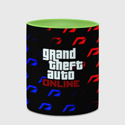 Кружка 3D NFS x GTA pattern, цвет: 3D-белый + светло-зеленый — фото 2