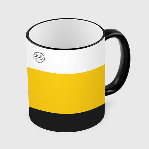 Кружка цветная За веру царя и святую триединую Русь НИКА черная / 3D-Черный кант – фото 1