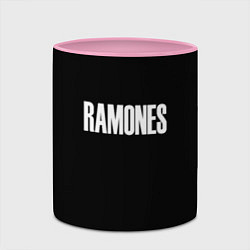 Кружка 3D Ramones white logo, цвет: 3D-белый + розовый — фото 2