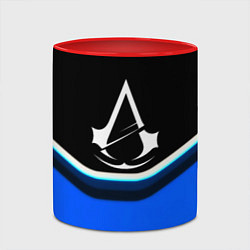 Кружка 3D Assassins Creed logo abstergo, цвет: 3D-белый + красный — фото 2