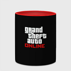 Кружка 3D GTA online logo, цвет: 3D-белый + красный — фото 2