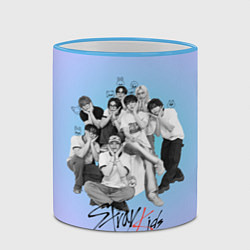 Кружка 3D Stray Kids family photo, цвет: 3D-небесно-голубой кант — фото 2