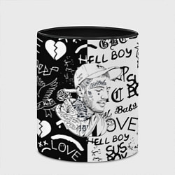 Кружка 3D Lii Peep pattern rap, цвет: 3D-белый + черный — фото 2