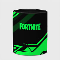 Кружка 3D Fortnite geometry green, цвет: 3D-белый + черный — фото 2