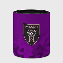 Кружка 3D Inter Miami logo pattern, цвет: 3D-белый + черный — фото 2