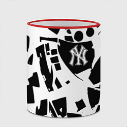 Кружка 3D New York yankees - abstraction, цвет: 3D-красный кант — фото 2