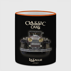 Кружка 3D Классические автомобили Cadillac LaSalle, цвет: 3D-оранжевый кант — фото 2