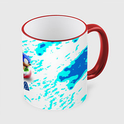 Кружка 3D Sonic sega game, цвет: 3D-красный кант