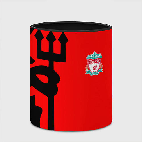 Кружка цветная Liverpool fc sport steel / 3D-Белый + черный – фото 2