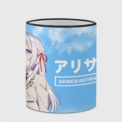 Кружка 3D Аля кокетничает со мной, цвет: 3D-черный кант — фото 2