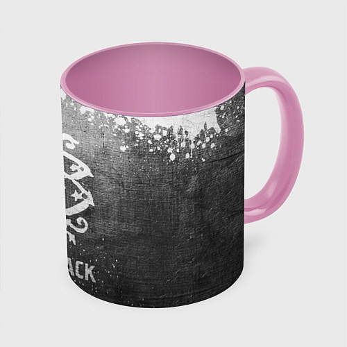 Кружка цветная Nickelback - grey gradient / 3D-Белый + розовый – фото 1