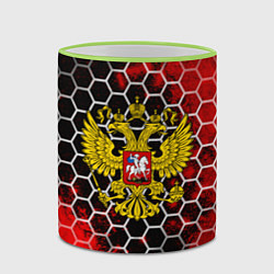 Кружка 3D Герб РФ краски броня, цвет: 3D-светло-зеленый кант — фото 2