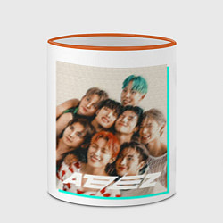 Кружка 3D Ateez участники, цвет: 3D-оранжевый кант — фото 2
