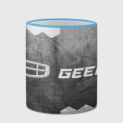 Кружка 3D Geely - grey gradient по-горизонтали, цвет: 3D-небесно-голубой кант — фото 2