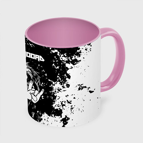 Кружка цветная Die Antwoord рок пес / 3D-Белый + розовый – фото 1