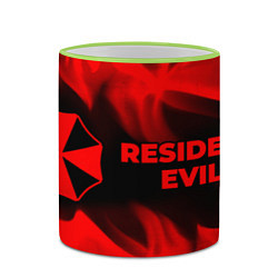 Кружка 3D Resident Evil - red gradient по-горизонтали, цвет: 3D-светло-зеленый кант — фото 2