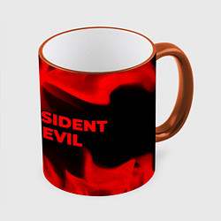 Кружка 3D Resident Evil - red gradient по-горизонтали, цвет: 3D-оранжевый кант