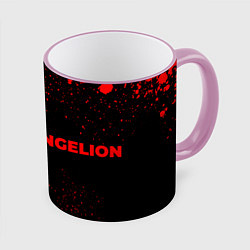 Кружка 3D Evangelion - red gradient по-горизонтали, цвет: 3D-розовый кант