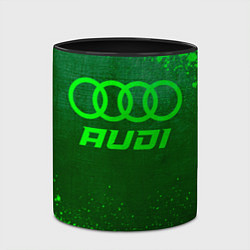 Кружка 3D Audi - green gradient, цвет: 3D-белый + черный — фото 2
