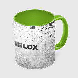 Кружка 3D Roblox - white gradient по-горизонтали, цвет: 3D-белый + светло-зеленый