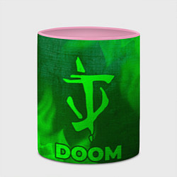 Кружка 3D Doom - green gradient, цвет: 3D-белый + розовый — фото 2