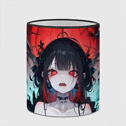Кружка 3D Девушка в стиле аниме в воде, цвет: 3D-черный кант — фото 2