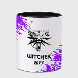 Кружка 3D The Witcher 2077 неоновые краски, цвет: 3D-белый + черный — фото 2