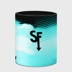 Кружка 3D Sally face geometry, цвет: 3D-белый + черный — фото 2