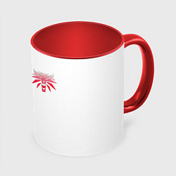 Кружка 3D The Witcher logo краски, цвет: 3D-белый + красный