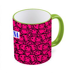 Кружка 3D Nirvana pink logo, цвет: 3D-светло-зеленый кант
