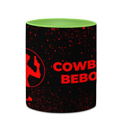 Кружка 3D Cowboy Bebop - red gradient по-горизонтали, цвет: 3D-белый + светло-зеленый — фото 2