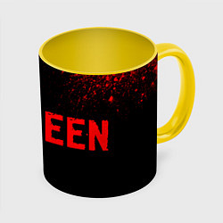Кружка 3D Queen - red gradient по-горизонтали, цвет: 3D-белый + желтый