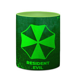 Кружка 3D Resident Evil - green gradient, цвет: 3D-белый + светло-зеленый — фото 2