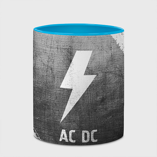 Кружка цветная AC DC - grey gradient / 3D-Белый + небесно-голубой – фото 2