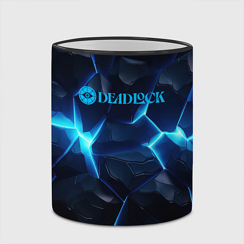 Кружка цветная Deadlock logo синий лого / 3D-Черный кант – фото 2