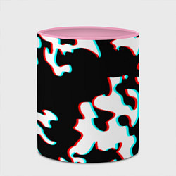 Кружка 3D Камуфляж глитч, цвет: 3D-белый + розовый — фото 2