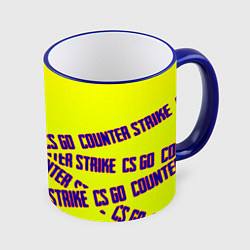 Кружка 3D Counter strike game, цвет: 3D-синий кант