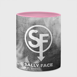Кружка 3D Sally Face - grey gradient, цвет: 3D-белый + розовый — фото 2