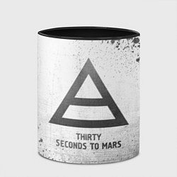 Кружка 3D Thirty Seconds to Mars - white gradient, цвет: 3D-белый + черный — фото 2