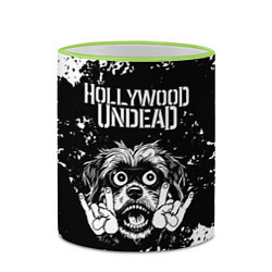 Кружка 3D Hollywood Undead рок пес, цвет: 3D-светло-зеленый кант — фото 2