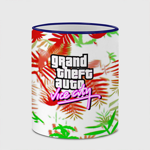 Кружка цветная GTA tropicano steel / 3D-Синий кант – фото 2