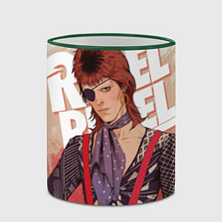 Кружка 3D David Bowie Rebel, цвет: 3D-зеленый кант — фото 2