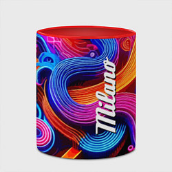 Кружка 3D Colourful abstraction - Milano, цвет: 3D-белый + красный — фото 2